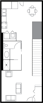 Three Bedroom, first floor