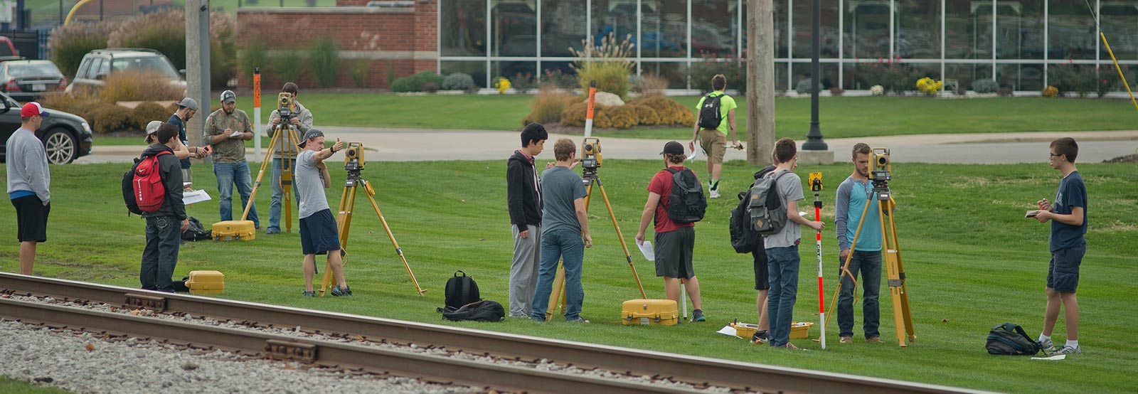 Student surveying