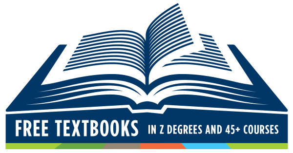 Free textbooks with Z degrees and more than 45 courses